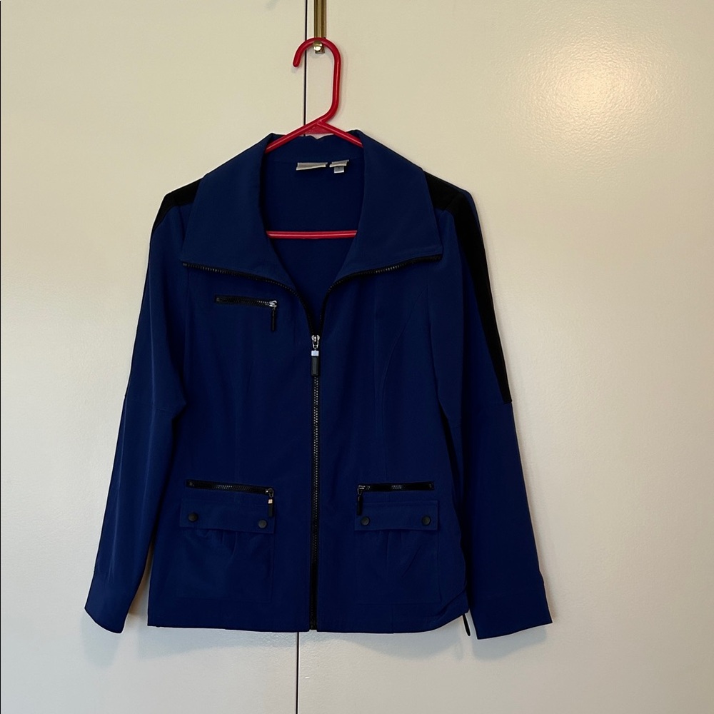 Zenergy by Chico’s  Women's Blue Zip-Up Jacket size zero
